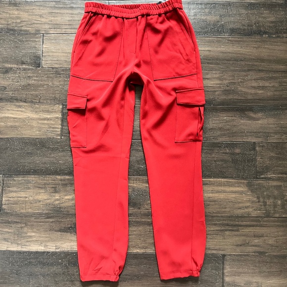 Theory Pants - THEORY Amazing Brick Red  Cargo Jogger Pants Sz 2 NWT $325!!